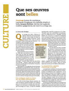 Article Famille Chrétienne, 31 aout 2014